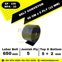 Karet Rubber Conveyor Belt  Polos 650 mm x 5 Ply (12 mm) EP 100 MPA 10