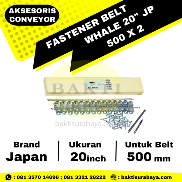 Fastener Conveyor Belt Whale 20" (500 mm) JP 500 X 2 Sambungan Belt Conveyor
