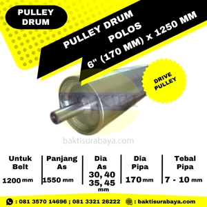 Pulley Drum Conveyor Polos 6" Inch (170 mm) x 1350 mm Drive Pulley