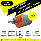 Pulley Drum Lapis Karet 14&quot Inch (370 mm) x 750 mm Head Pulley 1